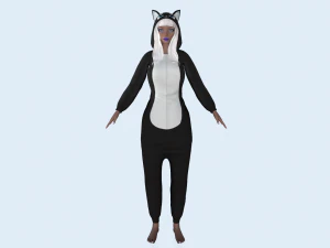 girl kigurumi cat 2 3D Model