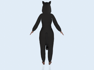 girl kigurumi cat 2 3D Модель