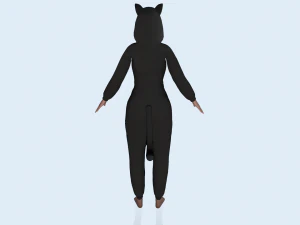 girl kigurumi cat 2 3D Model