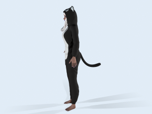 girl kigurumi cat 2 3D Модель