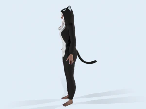 girl kigurumi cat 2 3D Model