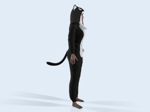 girl kigurumi cat 2 3D Модель