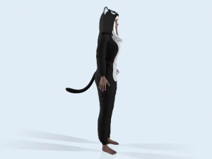 girl kigurumi cat 2 3D Model