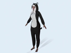 girl kigurumi cat 2 3D Model