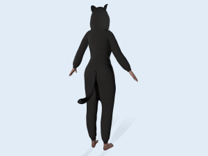 girl kigurumi cat 2 3D Модель