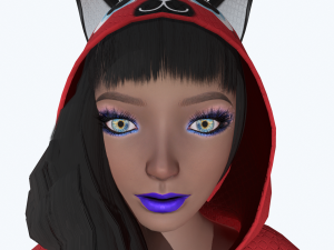 girl kigurumi cat 3 3D Model
