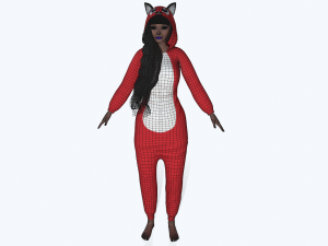 girl kigurumi cat 3 3D Model
