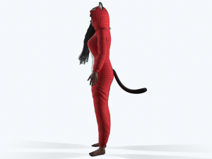 girl kigurumi cat 3 3D Model