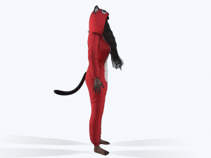 girl kigurumi cat 3 3D Model