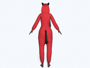 girl kigurumi cat 3 3D Model