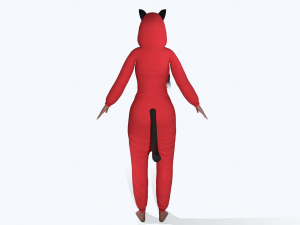 girl kigurumi cat 3 3D Model
