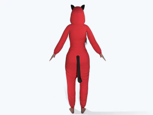 girl kigurumi cat 3 3D Model