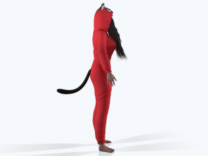 girl kigurumi cat 3 3D Model