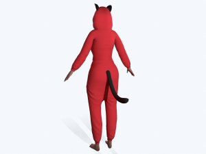 girl kigurumi cat 3 3D Model