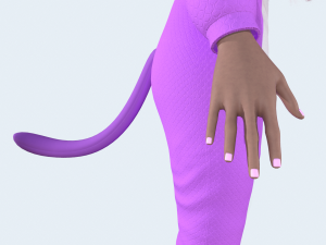 girl kigurumi cat 4 Modelo 3D