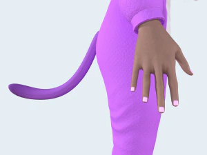 menina kigurumi gato 4 Modelo 3D