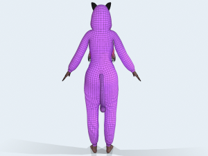 girl kigurumi cat 4 Modelo 3D