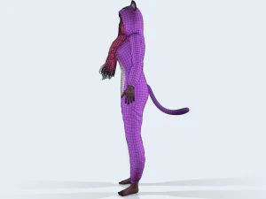 menina kigurumi gato 4 Modelo 3D