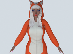 girl kigurumi fox 3D 모델