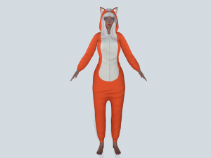 girl kigurumi fox Modelo 3D