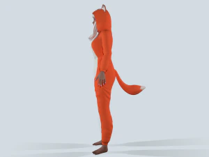 girl kigurumi fox 3D Model