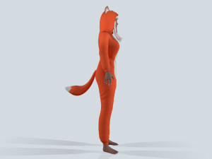 girl kigurumi fox Modelo 3D