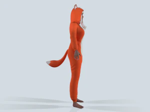 girl kigurumi fox 3D Model