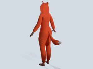 girl kigurumi fox Modelo 3D