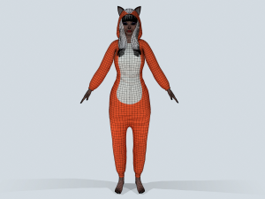 girl kigurumi fox Modelo 3D