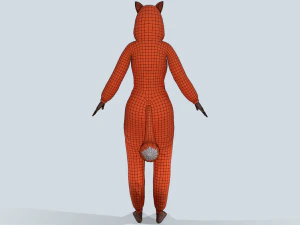 girl kigurumi fox 3D Model