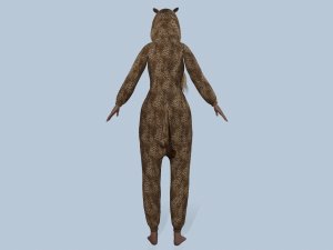 girl kigurumi leopard 3D Model