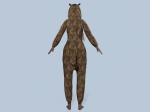 menina kigurumi leopardo Modelo 3D