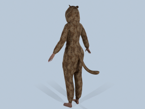girl kigurumi leopard 3D Model