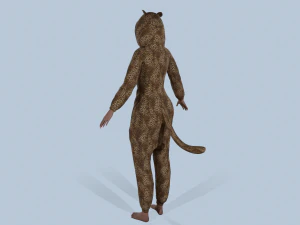 menina kigurumi leopardo Modelo 3D