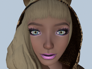 girl kigurumi leopard 3D Model