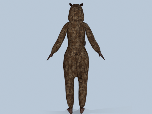 girl kigurumi leopard 3D Model