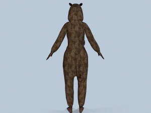 menina kigurumi leopardo Modelo 3D