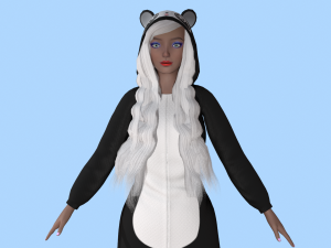 girl kigurumi panda 3D 모델