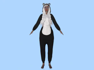 girl kigurumi panda 3D Model
