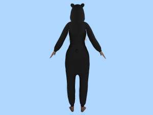 girl kigurumi panda Model 3D