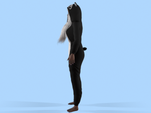 girl kigurumi panda Model 3D