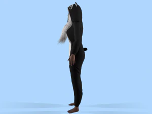 girl kigurumi panda 3D Model
