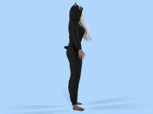 girl kigurumi panda Model 3D