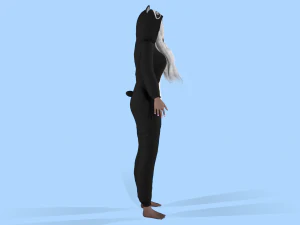 girl kigurumi panda 3D Model