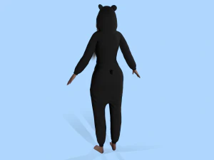 girl kigurumi panda 3D Model