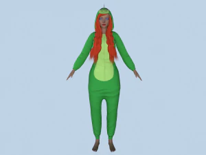 girl kigurumi dragon 3D Model