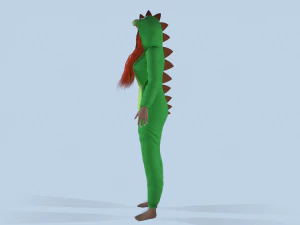 girl kigurumi dragon 3D Model
