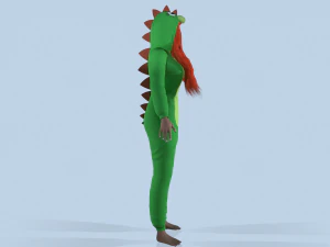 girl kigurumi dragon 3D Model