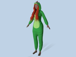 girl kigurumi dragon Modelo 3D