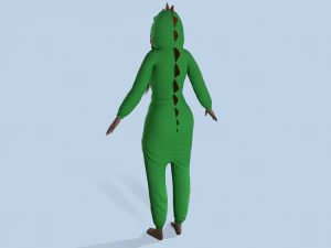 girl kigurumi dragon 3D Model
